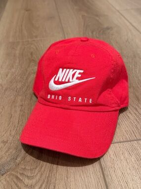 Nike Red Baseball Cap with White Logo